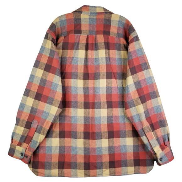 LL Bean Shirt Chamois Men’s Size XL Long Sleeve Fall Plaid Button Up Vintage - Picture 3 of 10